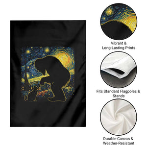 Fun Hand Boop Nose Bigfoot Cat Garden Flag Sasquatch Starry Night Van Gogh TS10 Print Your Wear