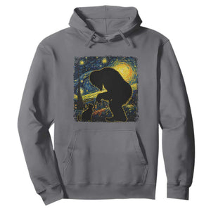 Fun Hand Boop Nose Bigfoot Cat Hoodie Sasquatch Starry Night Van Gogh TS10 Charcoal Print Your Wear