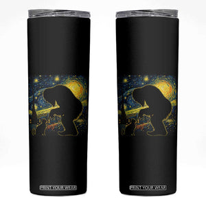 Fun Hand Boop Nose Bigfoot Cat Skinny Tumbler Sasquatch Starry Night Van Gogh TS10 Black Print Your Wear