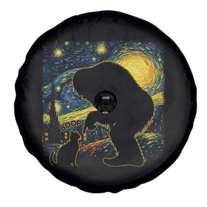 Fun Hand Boop Nose Bigfoot Cat Spare Tire Cover Sasquatch Starry Night Van Gogh TS10 Print Your Wear