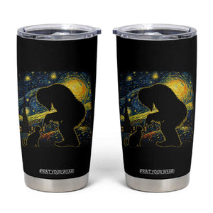Fun Hand Boop Nose Bigfoot Cat Tumbler Cup Sasquatch Starry Night Van Gogh TS10 Black Print Your Wear