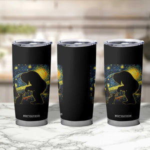 Fun Hand Boop Nose Bigfoot Cat Tumbler Cup Sasquatch Starry Night Van Gogh TS10 Print Your Wear