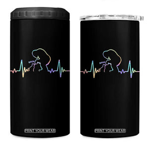 Fun Hand Boop Nose Bigfoot Cat 4 in 1 Can Cooler Tumbler Heartbeat Sasquatch Cat Lover Animal Silhouette TS10 One Size: 16 oz Black Print Your Wear