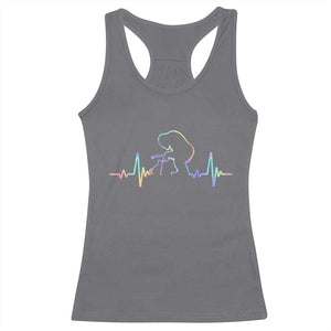 Fun Hand Boop Nose Bigfoot Cat Racerback Tank Top Heartbeat Sasquatch Cat Lover Animal Silhouette TS10 Charcoal Print Your Wear