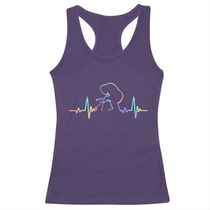 Fun Hand Boop Nose Bigfoot Cat Racerback Tank Top Heartbeat Sasquatch Cat Lover Animal Silhouette TS10 Purple Print Your Wear
