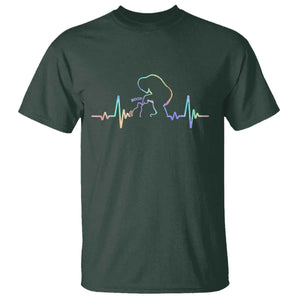 Fun Hand Boop Nose Bigfoot Cat T Shirt Heartbeat Sasquatch Cat Lover Animal Silhouette TS10 Dark Forest Green Print Your Wear