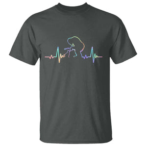 Fun Hand Boop Nose Bigfoot Cat T Shirt Heartbeat Sasquatch Cat Lover Animal Silhouette TS10 Dark Heather Print Your Wear