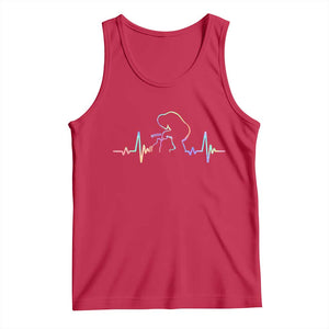 Fun Hand Boop Nose Bigfoot Cat Tank Top Heartbeat Sasquatch Cat Lover Animal Silhouette TS10 Red Print Your Wear