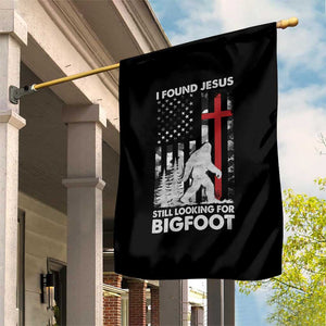 Retro I Found Jesus Still Looking For Bigfoot Garden Flag Camouflage US American Flag Camo TS10 Print Your Wear