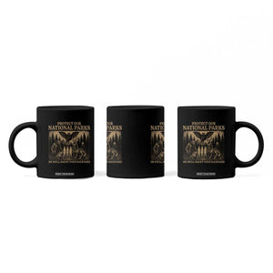 Funny Mothman Protect Our National Parks Coffee Mug Ghost Wendigo Skull Cryptid Weirdcore Folk Horror TS10 Print Your Wear