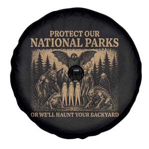 Funny Mothman Protect Our National Parks Spare Tire Cover Ghost Wendigo Skull Cryptid Weirdcore Folk Horror TS10 Print Your Wear