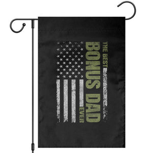 Bonus Dad Garden Flag American Flag Best Bonus Dad Ever Fathers Day TS10 Black Print Your Wear