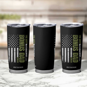 Bonus Dad Tumbler Cup American Flag Best Bonus Dad Ever Fathers Day TS10 Print Your Wear