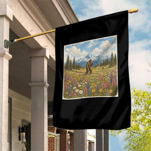 Retro Bigfoot Wildflower Garden Flag Vintage Sasquatch Funny Cryptid TS10 Print Your Wear