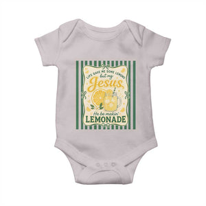 Jesus Lemonade Baby Onesie Funny Christian Life Gave Me Lemons But My Jesus Makes Lemonade TS10 Ice Gray Print Your Wear