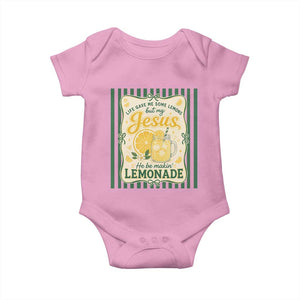 Jesus Lemonade Baby Onesie Funny Christian Life Gave Me Lemons But My Jesus Makes Lemonade TS10 Light Pink Print Your Wear