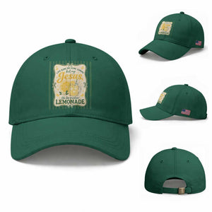Jesus Lemonade Baseball Cap Funny Christian Life Gave Me Lemons But My Jesus Makes Lemonade TS10 Baseball Cap Universal Fit Irish Green Print Your Wear