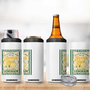 Jesus Lemonade 4 in 1 Can Cooler Tumbler Funny Christian Life Gave Me Lemons But My Jesus Makes Lemonade TS10 Print Your Wear
