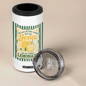 Jesus Lemonade 4 in 1 Can Cooler Tumbler Funny Christian Life Gave Me Lemons But My Jesus Makes Lemonade TS10 Print Your Wear