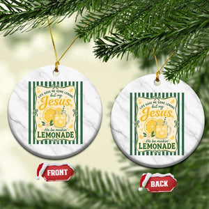 Jesus Lemonade Ceramic Ornament Funny Christian Life Gave Me Lemons But My Jesus Makes Lemonade TS10 1pc White Marble Print Your Wear
