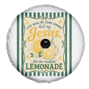 Jesus Lemonade Spare Tire Cover Funny Christian Life Gave Me Lemons But My Jesus Makes Lemonade TS10 Print Your Wear