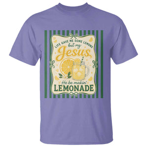 Jesus Lemonade T Shirt Funny Christian Life Gave Me Lemons But My Jesus Makes Lemonade TS10 Violet Print Your Wear