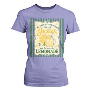 Jesus Lemonade T Shirt For Women Funny Christian Life Gave Me Lemons But My Jesus Makes Lemonade TS10 Violet Print Your Wear