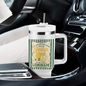 Jesus Lemonade Tumbler With Handle Funny Christian Life Gave Me Lemons But My Jesus Makes Lemonade TS10 Print Your Wear