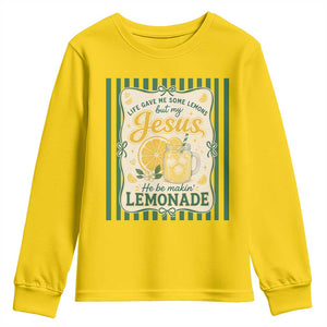 Jesus Lemonade Youth Sweatshirt Funny Christian Life Gave Me Lemons But My Jesus Makes Lemonade TS10 Daisy Print Your Wear
