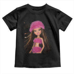 Funny Disgusting Doll Face Meme Toddler T Shirt Expression Hilarious Sarcastic TS10 Black Print Your Wear