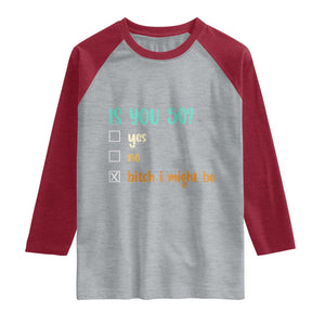 50th Birthday Raglan Shirt Funny Is You 50 Gift Idea 50 Year Old TS10 Heather Gray Heather Red Print Your Wear