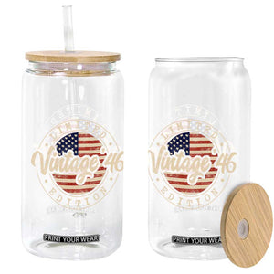 Vintage 1946 Stamp Glass Can Funny 80th Birthday USA Flag 80 Year Old Bday TS10 Print Your Wear