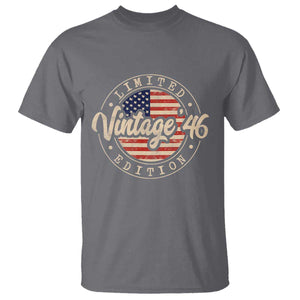 Vintage 1946 Stamp T Shirt Funny 80th Birthday USA Flag 80 Year Old Bday TS10 Charcoal Print Your Wear