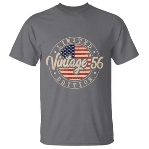 Vintage 1956 Stamp T Shirt Funny 70th Birthday USA Flag 70 Year Old Bday TS10 Charcoal Print Your Wear