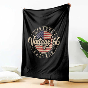 Vintage 1966 Stamp Throw Blanket Funny 60th Birthday USA Flag 60 Year Old Bday TS10 Print Your Wear
