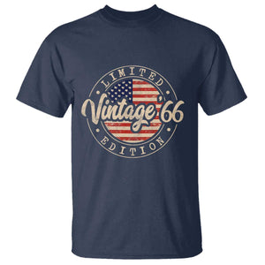 Vintage 1966 Stamp T Shirt Funny 60th Birthday USA Flag 60 Year Old Bday TS10 Navy Print Your Wear