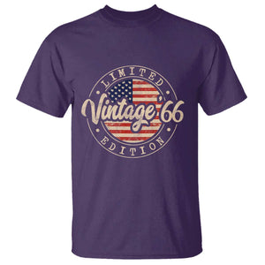 Vintage 1966 Stamp T Shirt Funny 60th Birthday USA Flag 60 Year Old Bday TS10 Purple Print Your Wear