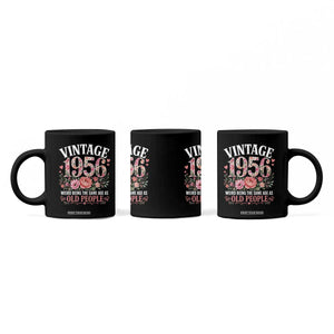 70th Birthday Gifts For Her Coffee Mug Floral 1956 Weird Being The Same Age As Old People TS10 Print Your Wear