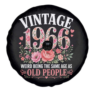 60th Birthday Gifts For Her Spare Tire Cover Floral 1966 Weird Being The Same Age As Old People TS10 Print Your Wear