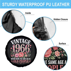 60th Birthday Gifts For Her Spare Tire Cover Floral 1966 Weird Being The Same Age As Old People TS10 Print Your Wear