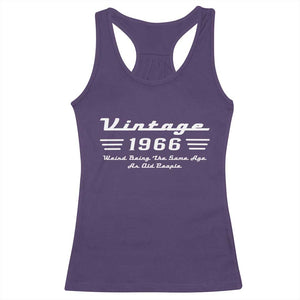 Vintage 60th Birthday Racerback Tank Top 60yr 1966 Weird Being The Same Age As Old People TS10 Purple Print Your Wear