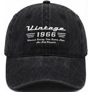 Vintage 60th Birthday Washed Cotton Baseball Cap 60yr 1966 Weird Being The Same Age As Old People TS10 Print Your Wear