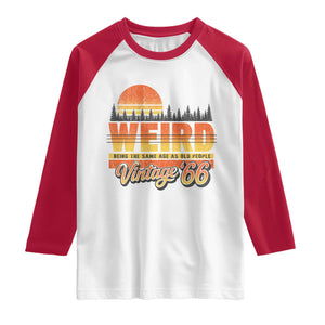 Funny 60th Birthday Raglan Shirt Retro 1966 Weird Being The Same Age As Old People TS10 White Red Print Your Wear
