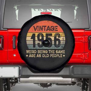 70th Birthday Spare Tire Cover Retro 1956 Weird Being The Same Age As Old People TS10 Black Print Your Wear