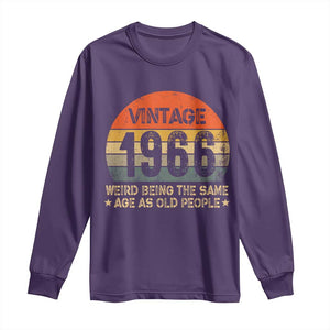 60th Birthday Long Sleeve Shirt Retro 1966 Weird Being The Same Age As Old People TS10 Purple Print Your Wear