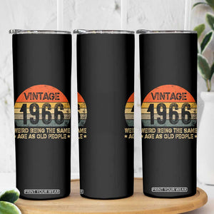 60th Birthday Skinny Tumbler Retro 1966 Weird Being The Same Age As Old People TS10 Print Your Wear