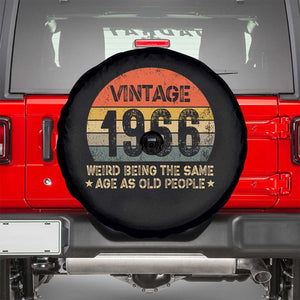60th Birthday Spare Tire Cover Retro 1966 Weird Being The Same Age As Old People TS10 Black Print Your Wear