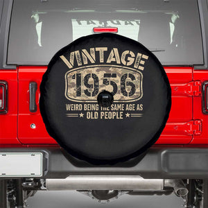70th Birthday Gift For Men Spare Tire Cover Retro Camo 1956 Weird Being The Same Age As Old People TS10 Black Print Your Wear