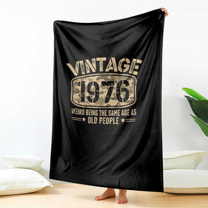 50th Birthday Gift For Men Throw Blanket Retro Camo 1976 Weird Being The Same Age As Old People TS10 Print Your Wear