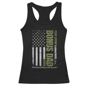 Best Effin Bonus Dad Ever Racerback Tank Top Vintage Step Dad American Flag TS10 Black Print Your Wear